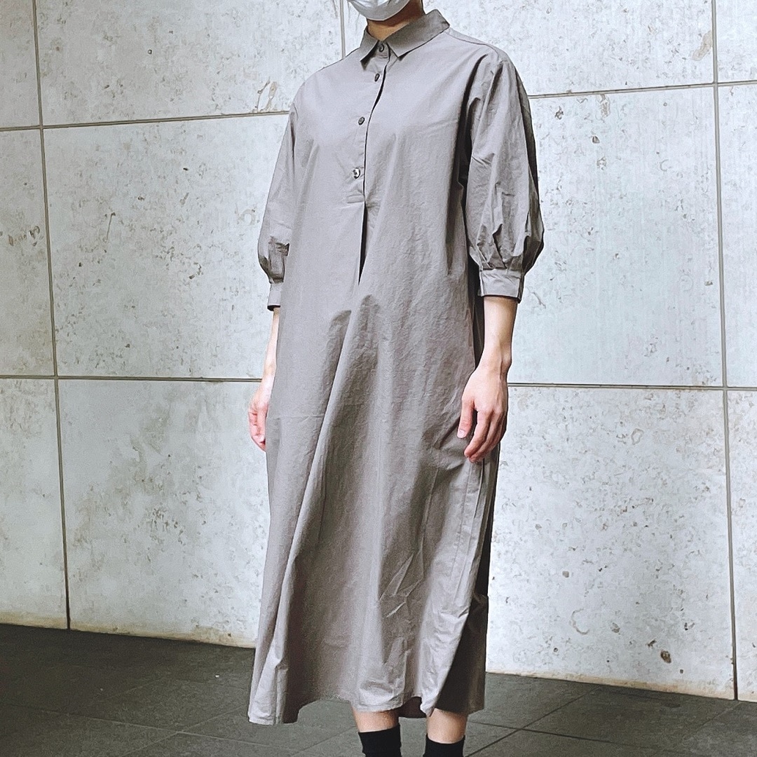 東京ミッドタウン】ブロード七分袖ワンピース｜ 無印良品